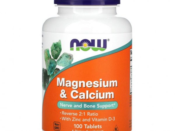 NOW Foods, магний и кальций, 100 таблеток