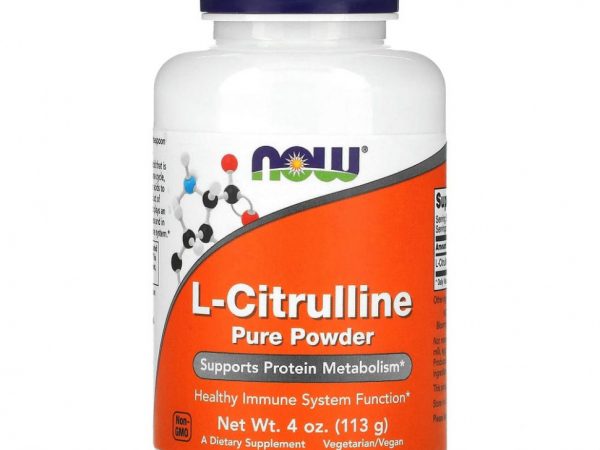 NOW Foods, L-цитруллин, чистый порошок, 4 унции (113 г)