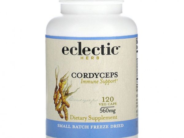 Eclectic Institute, свежие сублимированные грибы кордицепс, 560 мг, 120 вегетарианских капсул