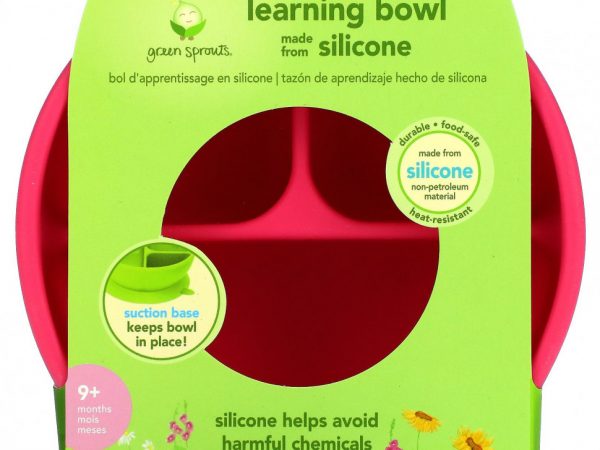 Green Sprouts, Learning Bowl, Pink, 1 Bowl