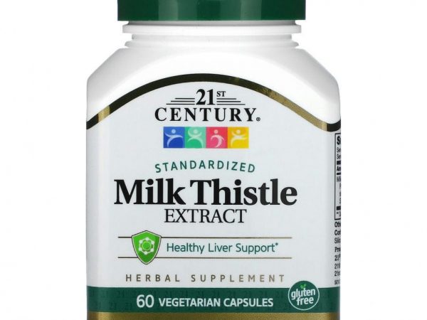 21st Century, Стандартизированный экстракт расторопши, 60 вегетарианских капсул