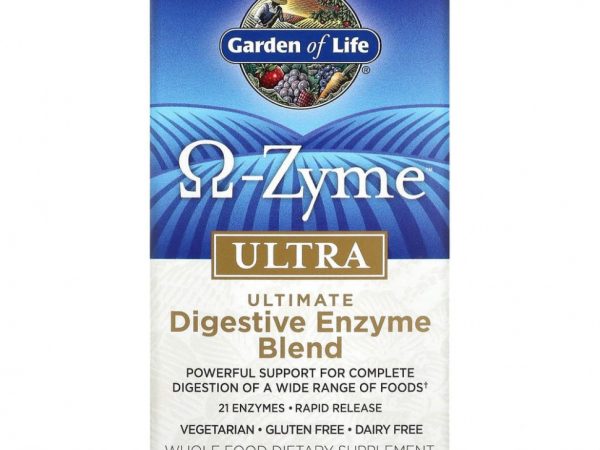 Garden of Life, O-Zyme ультра, наилучший комплекс пищеварительных ферментов, 90 растительных капсул