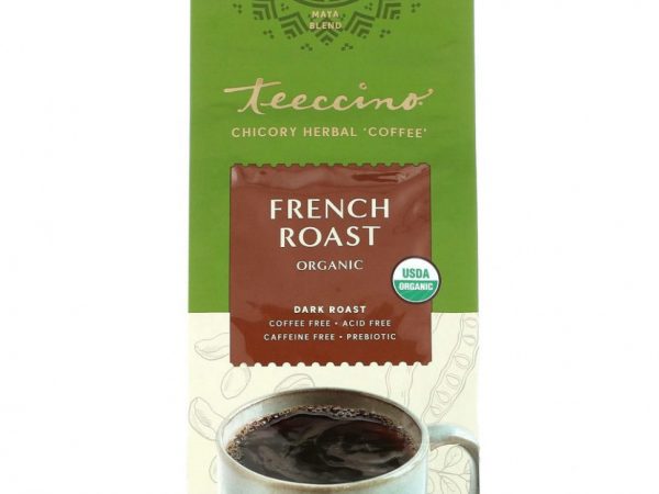 Teeccino, Травяной кофе с цикорием, органическая французская обжарка, темная обжарка, без кофеина, 312 г (11 унций)