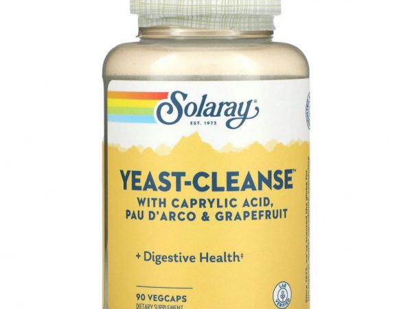 Solaray, Yeast-Cleanse, 90 растительных капсул