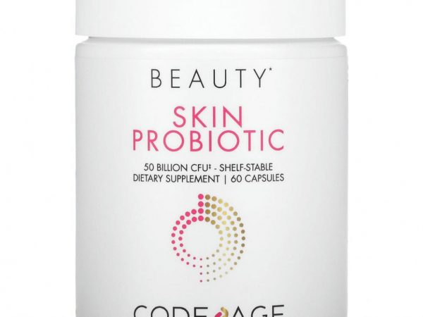 Codeage, Пробиотик для кожи, 50 млрд КОЕ, 60 капсул