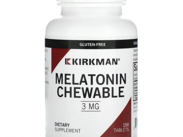 Kirkman Labs, Жевательные таблетки с мелатонином, 3 мг, 150 таблеток
