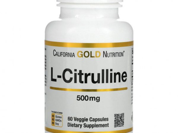 California Gold Nutrition, L-цитруллин, 500 мг, 60 растительных капсул