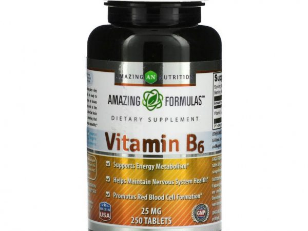 Amazing Nutrition, Витамин B6, 25 мг, 250 таблеток