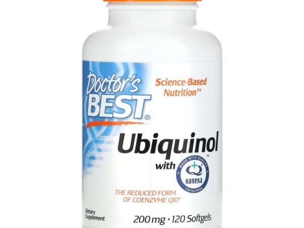 Doctor's Best, убихинол с Kaneka, 200 мг, 120 капсул