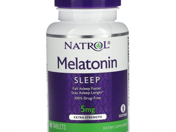 Natrol, Мелатонин, с повышенной силой действия, 5 мг, 60 таблеток