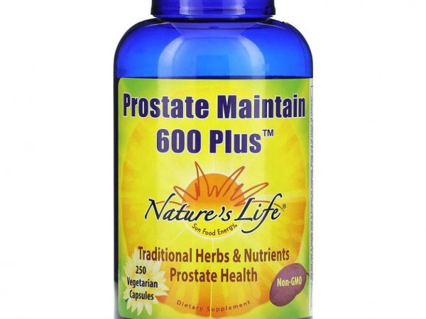 Nature's Life, Prostate Maintain 600 Plus, 250 вегетарианских капсул