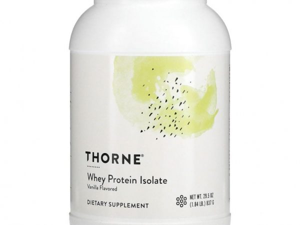 Thorne Research, Изолят сывороточного протеина, ваниль, 837 г (1,84 фунта)