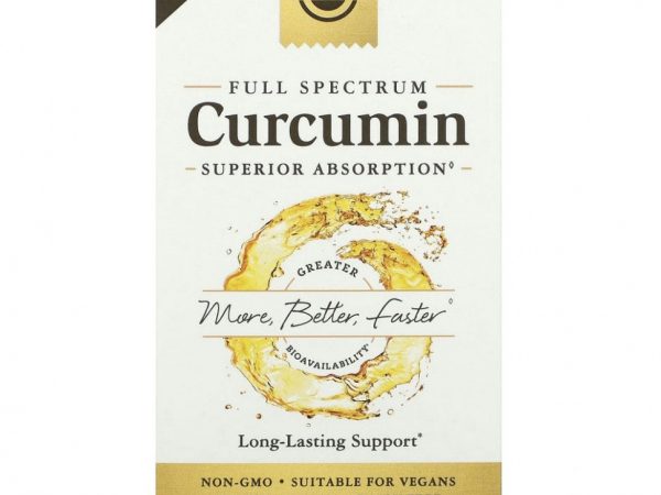 Solgar, Full Spectrum, куркумин, 60 капсул с жидким экстрактом