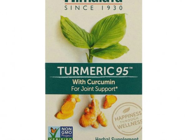 Himalaya, Turmeric 95 с куркумином для поддержки суставов, 30 растительных капсул