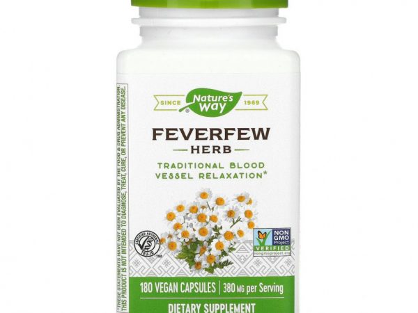 Nature's Way, пиретрум девичий, 380 мг, 180 веганских капсул