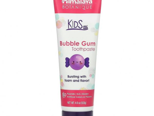 Himalaya, Botanique, Kids Toothpaste, Bubble Gum, 4.0 oz (113 ml)
