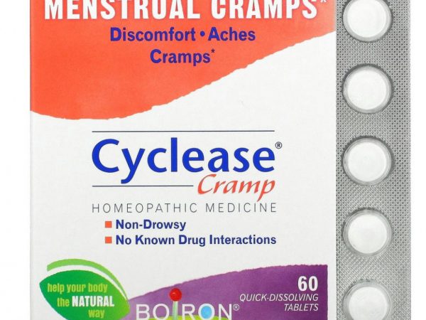 Boiron, Cyclease Cramp, менструальные спазмы, 60 быстрорастворимых таблеток