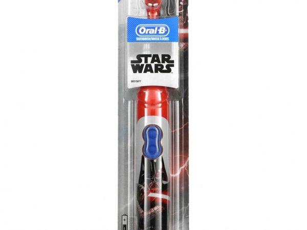Oral-B, детская щетка на батарейках, мягкая, «Звездные войны», 1 зубная щетка