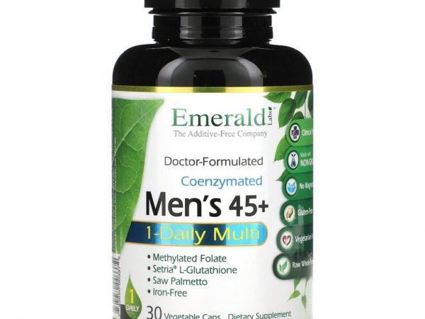 Emerald Laboratories, мультивитаминный комплекс, для мужчин от 45 лет, 1 раз в день, 30 вегетарианских капсул
