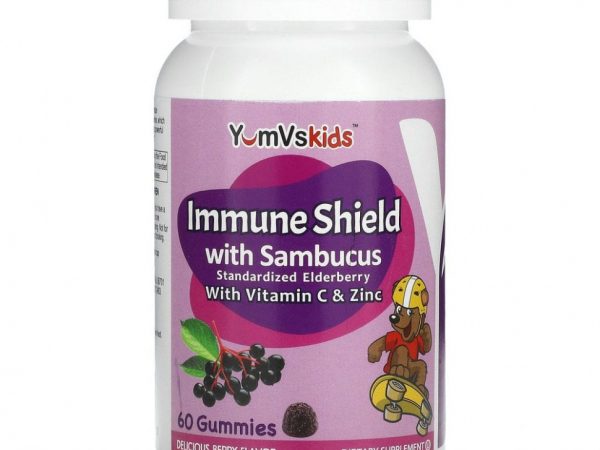 YumV's, иммунная защита с бузиной, ягодный вкус, 60 желейных таблеток