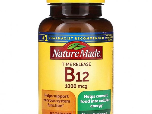 Nature Made, Витамин B12, с медленным высвобождением, 1000 мкг, 160 таблеток