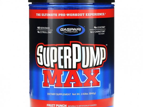 Gaspari Nutrition, SuperPump Max, Fruit Punch Blast, 1.41 lbs (640 g)