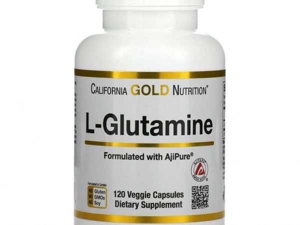 California Gold Nutrition, L-глютамин, AjiPure, 120 растительных капсул