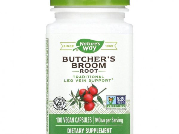 Nature's Way, Иглица понтийская, 470 мг, 100 вегетарианских капсул