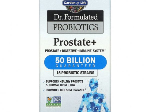 Garden of Life, Dr. Formulated Probiotics, Prostate+, 60 вегетарианских капсул