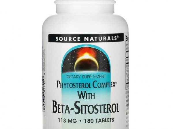 Source Naturals, комплекс фитостерола с бета-ситостеролом, 113 мг, 180 таблеток