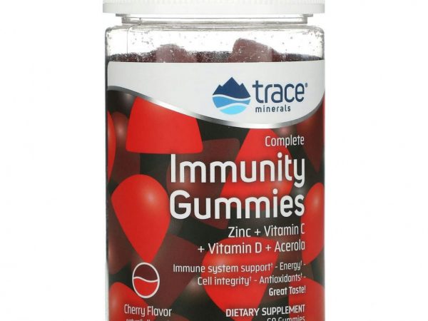 Trace Minerals ®, Жевательные конфеты Complete Immunity, вишня, 60 жевательных конфет