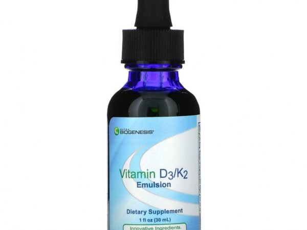 Nutra BioGenesis, витамины D3 и K2, эмульсия, 30 мл (1 жидк. унция)