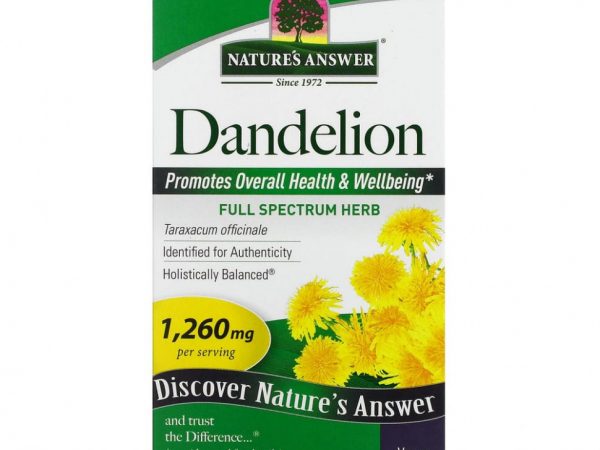 Nature's Answer, одуванчик, 420 мг, 90 вегетарианских капсул