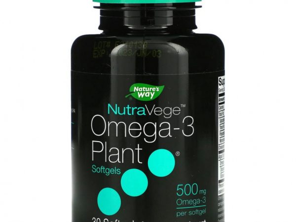 Nature's Way, NutraVege, омега-3 растительного происхождения, 500 мг, 30 мягких таблеток
