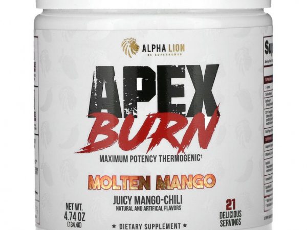ALPHA LION, Apex Burn, расплавленное манго, сочное манго и чили, 134,4 г (4,74 унции)