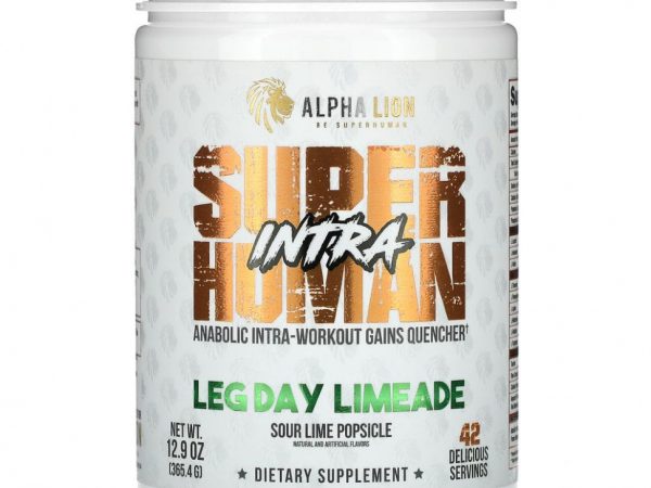 ALPHA LION, SuperHuman Intra, Leg Day Limeade, эскимо из кислого лайма, 365,4 г (12,9 унции)