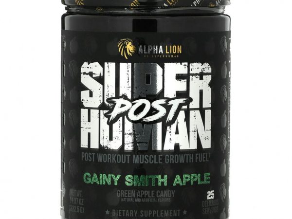 ALPHA LION, SuperHuman Post, яблоко Гейни Смит, леденцы с зеленым яблоком, 322,5 г (11,37 унции)