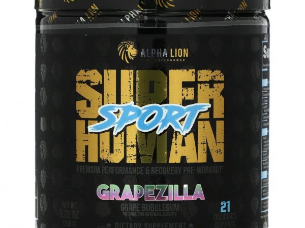 ALPHA LION, SuperHuman Sport, Grapezilla, виноградная жвачка, 256 г (9,02 унции)