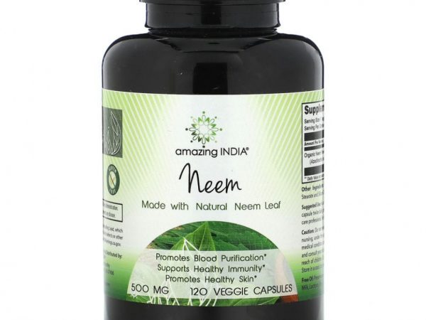 Amazing India, Ним, 500 мг, 120 растительных капсул