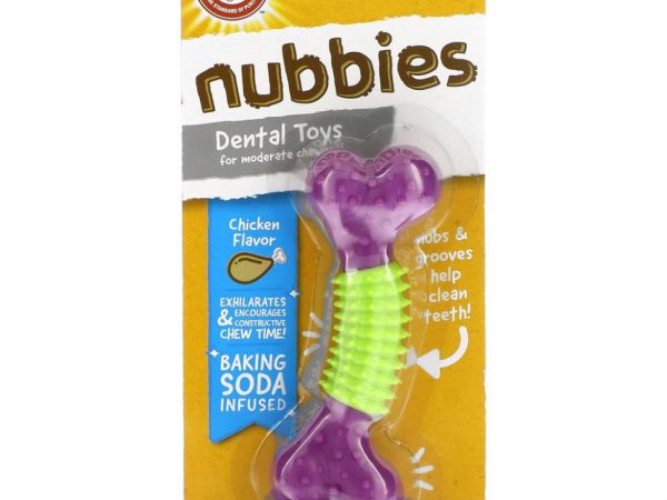 Arm & Hammer, Nubbies, стоматологические игрушки для людей, склонных к переживанию, DuoBone, курица, 1 игрушка