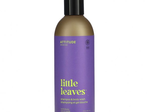 ATTITUDE, Little Leaves, шампунь и гель для душа, ваниль и груша, 473 мл (16 жидк. Унций)