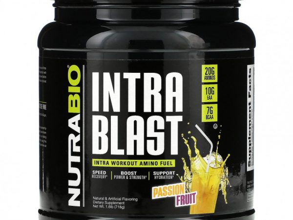 NutraBio Labs, Intra Blast, топливо для мышц во время тренировки, маракуйя, 718 г (1,6 фунта)