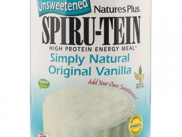 NaturesPlus, Spiru-Tein, питательная добавка с высоким содержанием белка, без сахара, со вкусом натуральной ванили, 740 г (1,63 фунта)