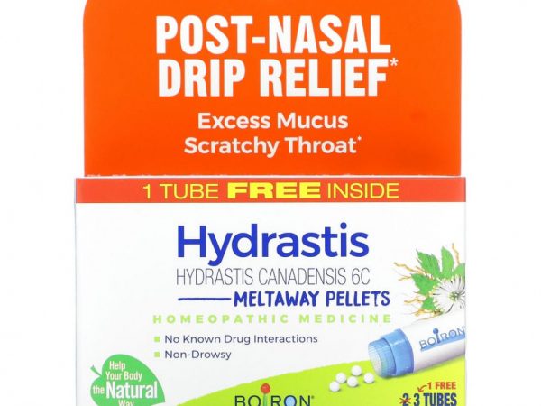 Boiron, Гранулы Hydrastis Meltaway, 3 тюбика, 80 гранул в каждом