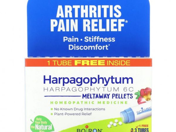 Boiron, Гранулы из гарпагофитума (Harpagophytum Meltaway), 3 тюбика, 80 гранул в каждом