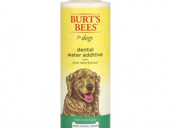 Burt's Bees, Добавка для воды для зубов с экстрактом алоэ вера, для собак, свежая мята, 473 мл (16 жидк. Унций)