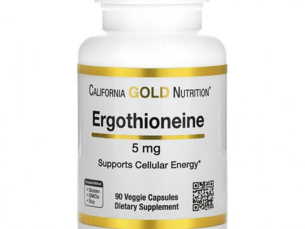California Gold Nutrition, Эрготионеин, 5 мг, 90 растительных капсул