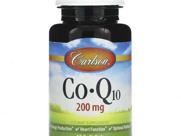 Carlson, Co-Q10, 200 мг, 30 мягких таблеток