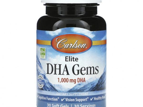 Carlson, Elite DHA Gems, 1000 мг, 30 мягких таблеток