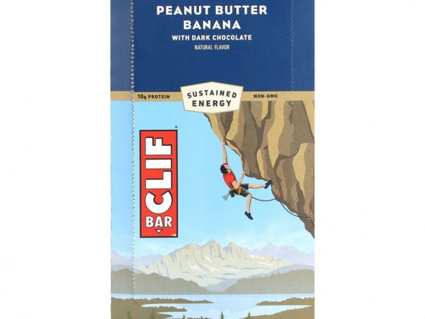 Clif Bar, Energy Bar, арахисовая паста и банан с темным шоколадом, 12 батончиков по 68 г (2,40 унции)